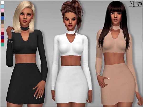  Sims Addictions: Choker Bodycon Outfit