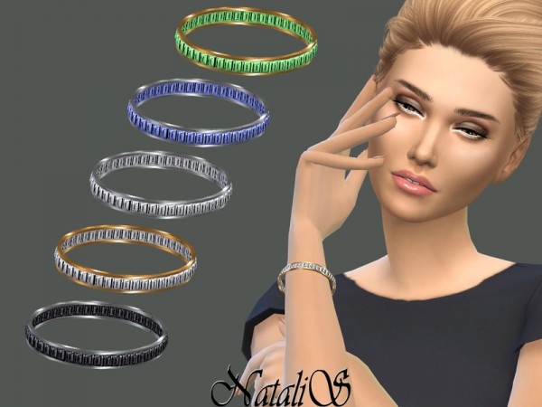  The Sims Resource: Baguette crystals bracelet by NataliS
