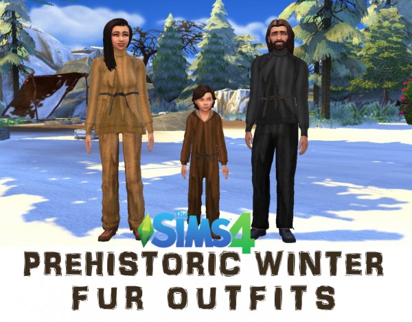  History Lovers Sims Blog: Prehistoric Winter Fur Outfits