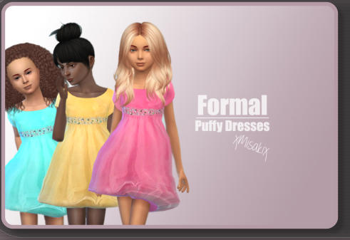  Xmisakix sims: Puffy Dresses