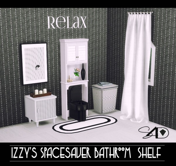 Sims 4 Designs: Izzy's Spacesaver Bathroom Shelf • Sims 4 Downloads