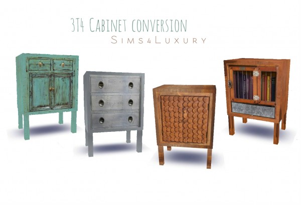  Sims4Luxury: Cabinet conversion from TS3 to TS4