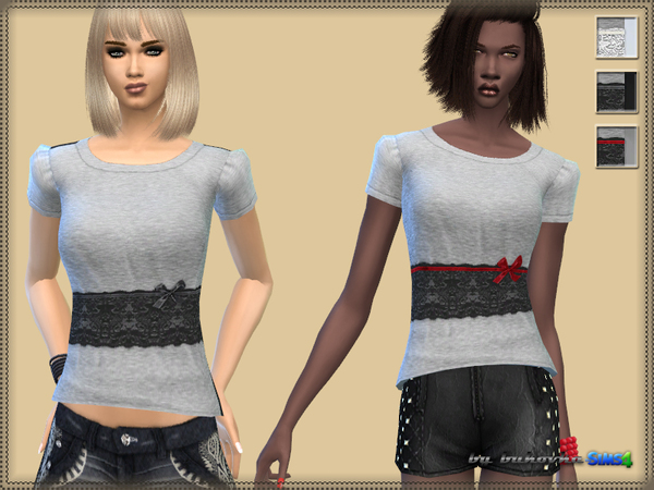  The Sims Resource: Shirt lace by Bukovka