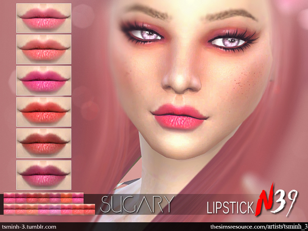  The Sims Resource: Sugary Lipstick by tsminh 3