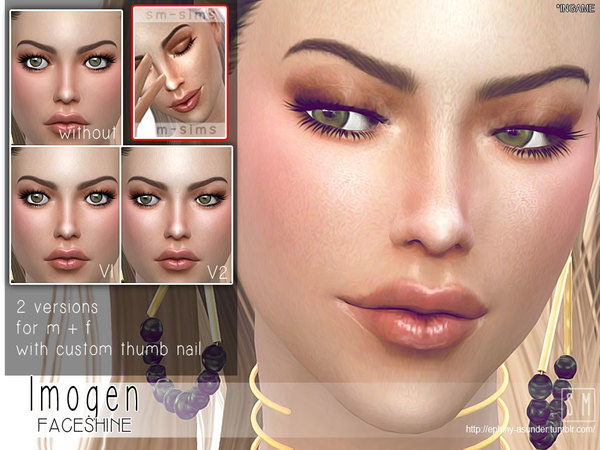  The Sims Resource: Imogen   Face Shine by Screaming Mustard