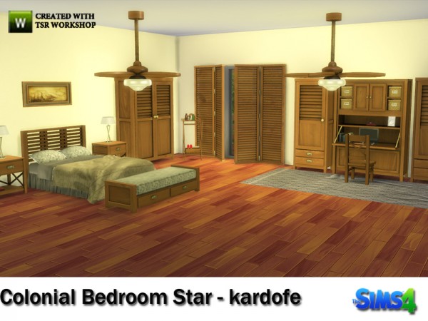  The Sims Resource: Colonial Bedroom Star by Kardofe