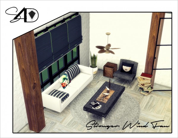  Sims 4 Designs: Strong Wind Fan converted from TS3 to TS4