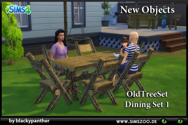  Blackys Sims 4 Zoo: Old tree dining set 1 by blackypanther