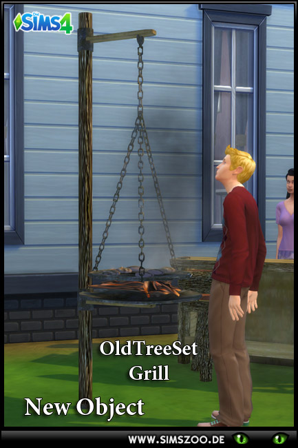  Blackys Sims 4 Zoo: Old Tree Set Grill by blackypanther