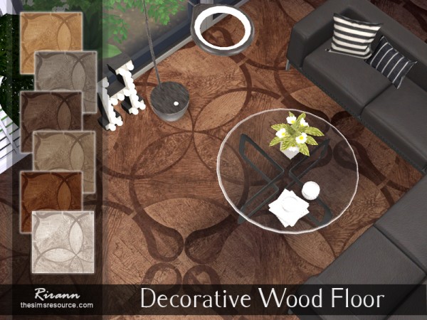  The Sims Resource: Decorative Wood Floor by Rirann