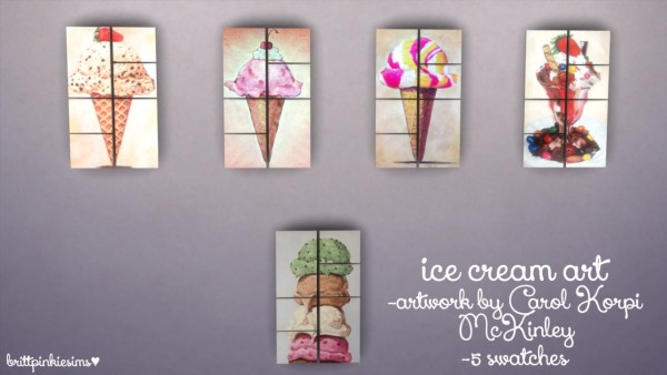  Brittpinkiesims: Ice Cream Parlor Custom Content and Lot
