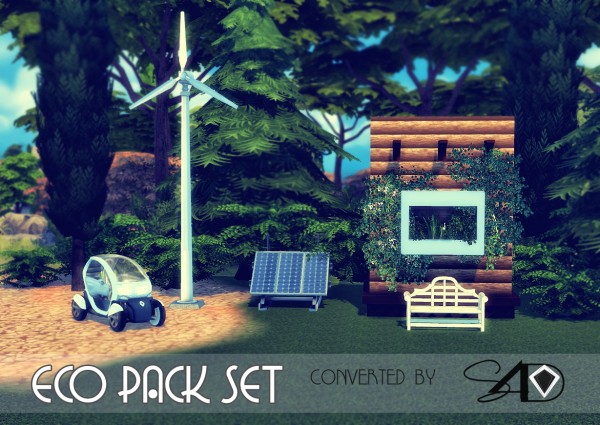  Sims 4 Designs: Eco Pack Set converted from TS3 to TS4