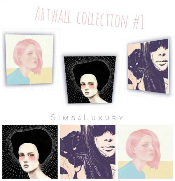  Sims4Luxury: Artwall collection 1