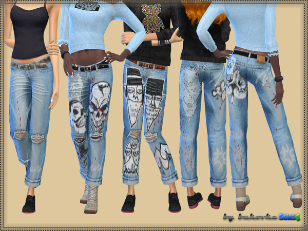  The Sims Resource: Jeans Spades by Bukovka