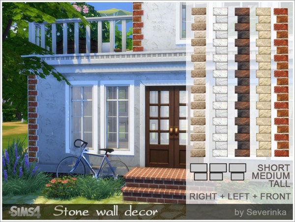  Sims by Severinka: Stone wall decor
