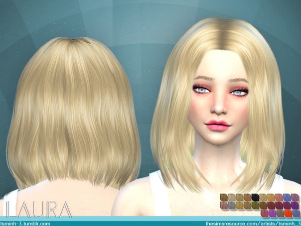  The Sims Resource: Laura Hairstyle 8 by tsminh 3