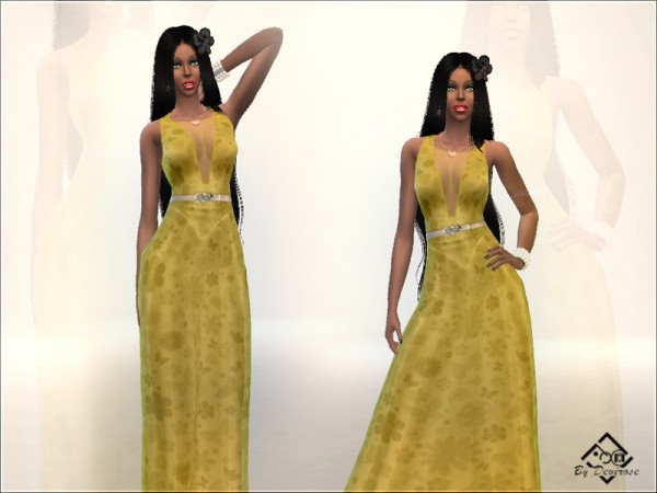  The Sims Resource: Spring Long Dress by Devirose