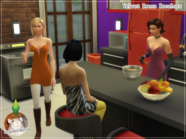 Simsworkshop: Velvet Dress Recolors by Standardheld
