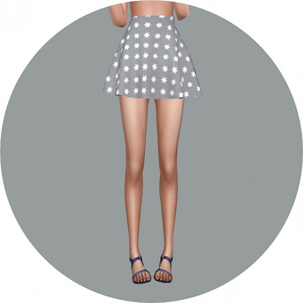  SIMS4 Marigold: Skater Mini Skirt v2