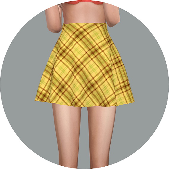  SIMS4 Marigold: Skater Mini Skirt v2