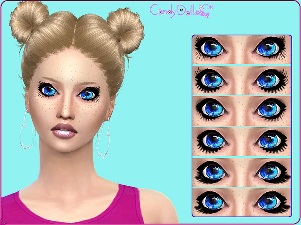  The Sims Resource: CandyDoll Diva lashes by DivaDelic06
