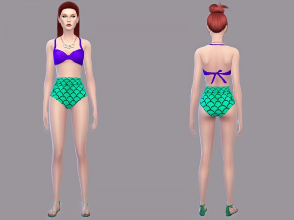  The Sims Resource: Ariel   Swimsuite by Tangerinesimblr