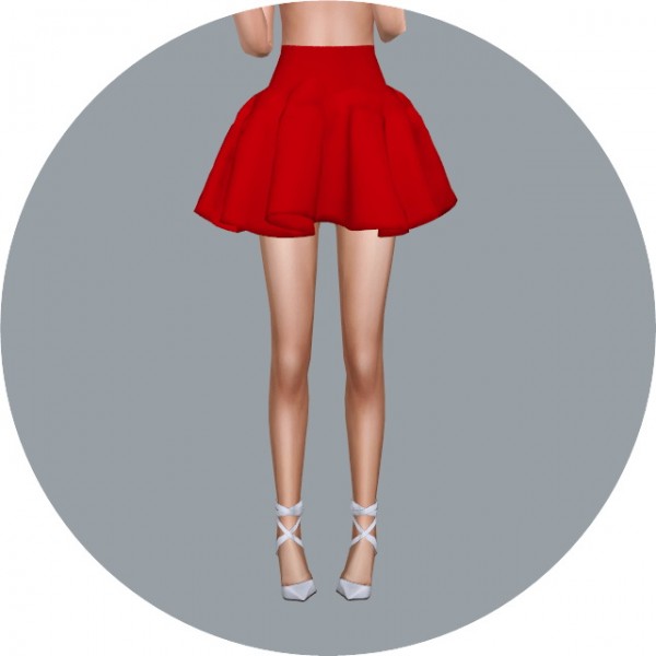  SIMS4 Marigold: Big Flare Mini Skirt