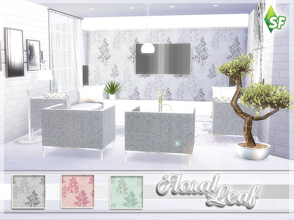  The Sims Resource: Floral Leaf by SimFabulous