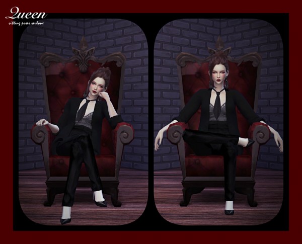  Flower Chamber: Queen Sitting Poses Set