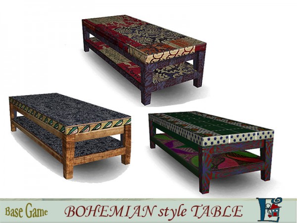  The Sims Resource: Bohemian style tables by Evi