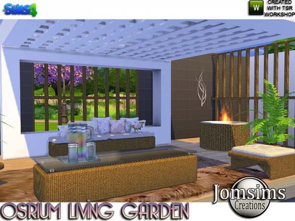  The Sims Resource: Osrium living garden by jomsims