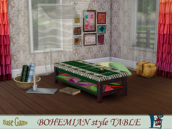  The Sims Resource: Bohemian style tables by Evi