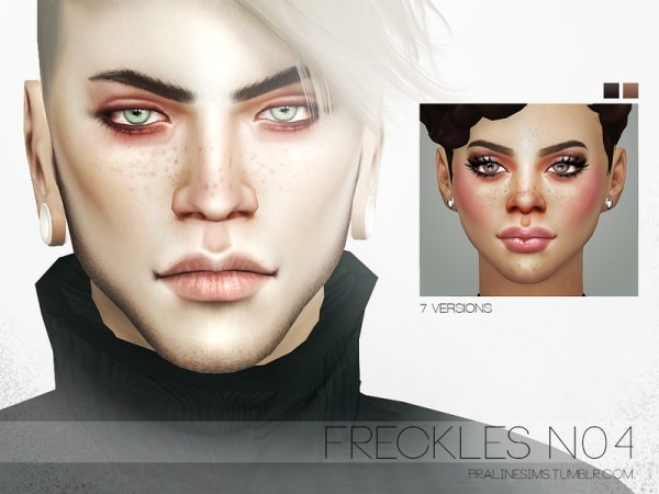  The Sims Resource: Freckles N04 by Pralinesims