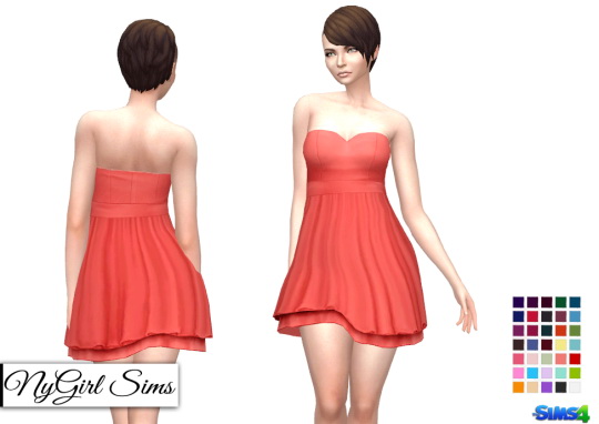  NY Girl Sims: Layered Sweetheart Sundress