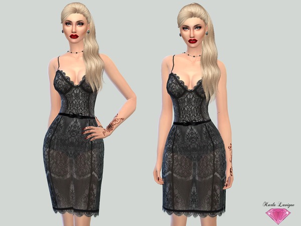  The Sims Resource: Kathya Dress by Karla Lavigne