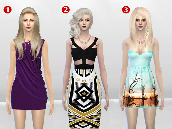 The Sims Resource: McKenzie Dress Gift Set by McLayneSims