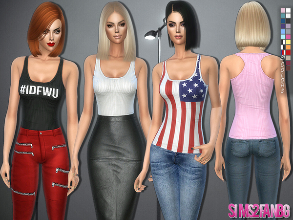  The Sims Resource: 176   Classic tank top by sims2fanbg