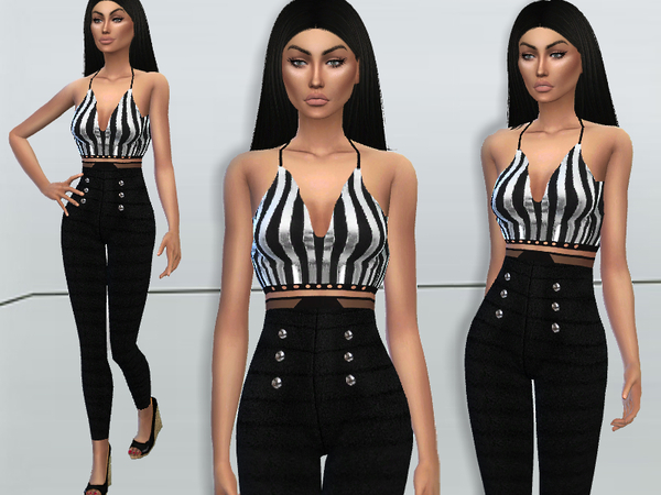  The Sims Resource: Chic Jumpsuit by Puresim