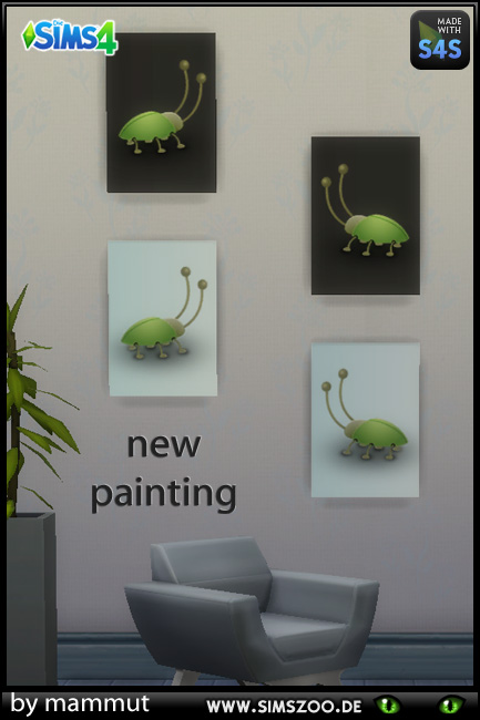  Blackys Sims 4 Zoo: Easy paintings 1 s by mammut