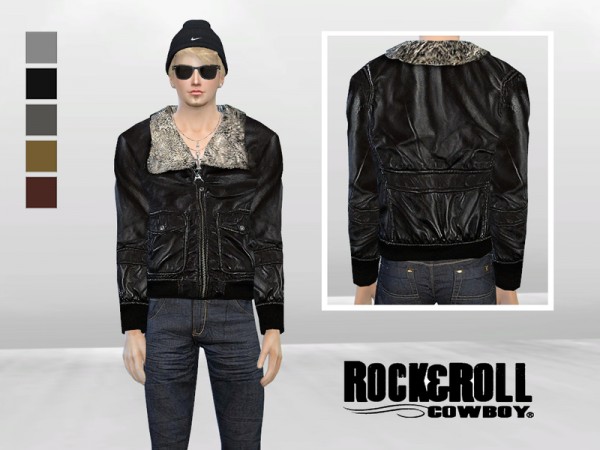  The Sims Resource: Mountain Hunter Leather Jacket by McLayneSims