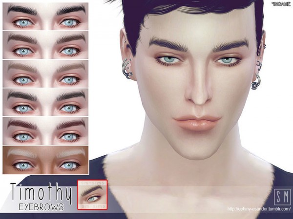  The Sims Resource: Timothy   Male Brows by Screaming Mustard