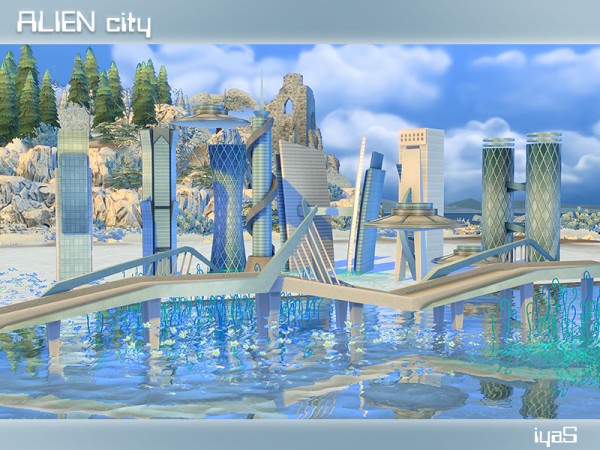  The Sims Resource: Alien City by Soloriya