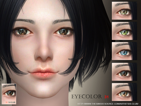  The Sims Resource: Eyecolor 31 by S Club