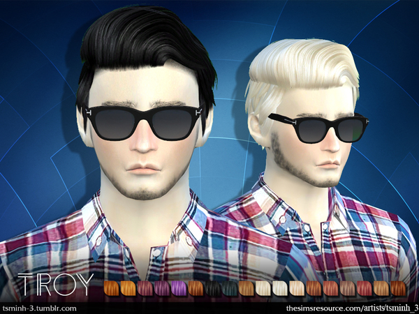  The Sims Resource: TROY | Hairstyle 6 by tsminh 3