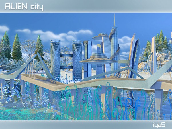  The Sims Resource: Alien City by Soloriya