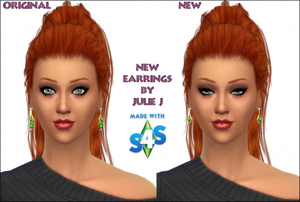  Simsworkshop: Female Dangly Earrings by Julie J