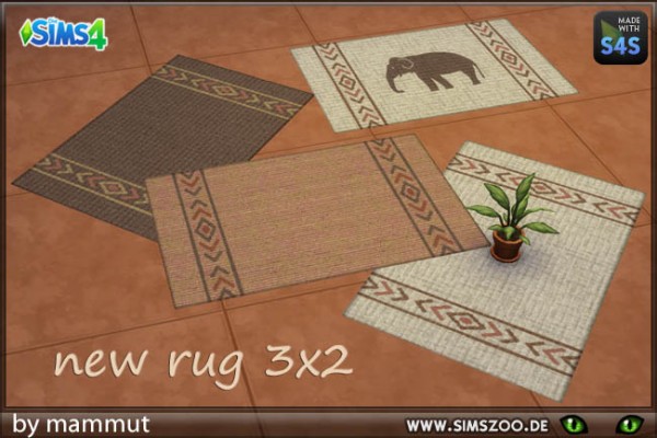  Blackys Sims 4 Zoo: 3x2 Afrika rugs by mammut