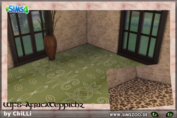 Blackys Sims Zoo: Africa rug 2 by ChiLLi