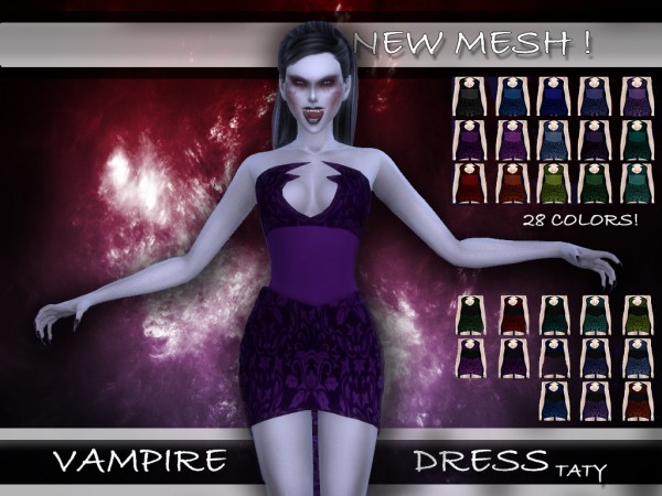  Simsworkshop: Vampire dress by Taty