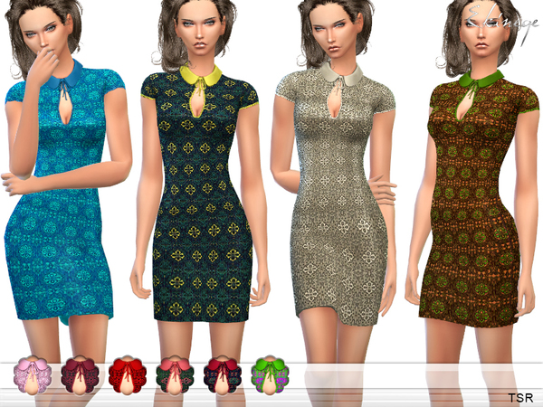  The Sims Resource: Crochet Sheath Dress by ekinege